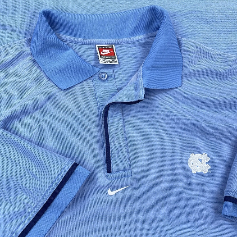 Vintage North Carolina Tar Hills Polo Shirt Men XXL 2XL Nike Center‎ Swoosh 90s